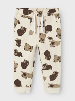 Name It lasten housut, NMMRASMUS REG SWEAT PANT Valkopohjainen Kuosi