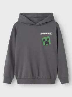 Name It lasten huppari, NKMJACOT MINECRAFT SWEAT Vaaleanharmaa