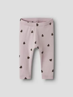 Name It lasten leggingsit, NBFKHEART LEGGING Vaaleanpunainen