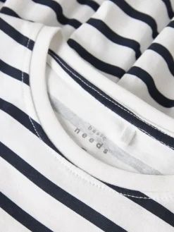 Name It lasten mekko, NKFVIGGA CAPSL DRESS Raidallinen Valkoinen