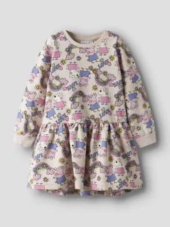 Name It lasten mekko NMFDARMA PEPPA LS SWE DRESS, beige
