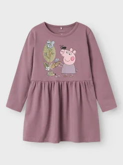 Name It lasten mekko, NMFDYFFI PEPPA LS DRESS Vaaleanpunainen
