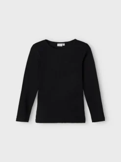 Name It Lasten Merinovilla Paita NKMWANG WOOL PLAIN LS TOP Musta