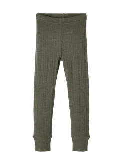 Name It Lasten Merinovilla Välihousut NMMWANG WOOL NEEDLE LONGJOHN NOOS Tummanvihreä