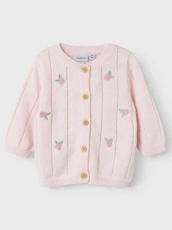 Name It lasten neuletakki, NBFHEYDI LS KNIT CARDIGAN Vaaleanpunainen