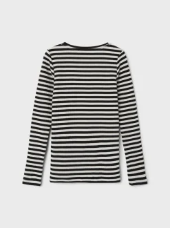 Name It lasten paita, NKFSURAJA LS TOP Mustavalkoinen