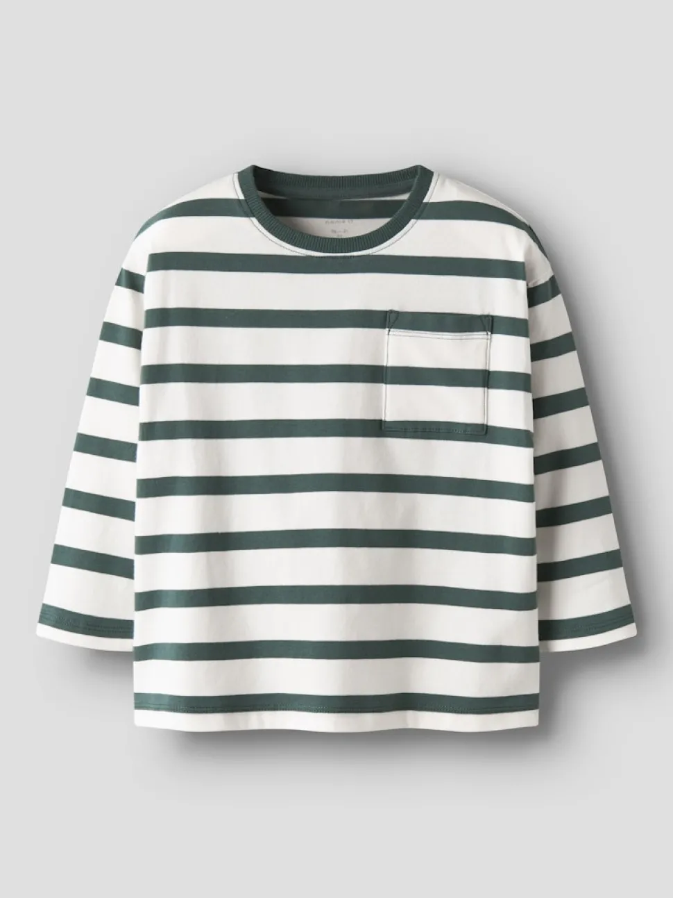 Name It lasten paita, NMMLEROY LS RLX TOP Raidallinen Vihreä