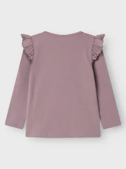 Name It lasten pitkähihainen paita NMFSABINE PAW LS TOP, Vaaleanpunainen