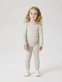 Name It lasten pusero, NMNWAX WOOL RIB LS TOP Harmaa