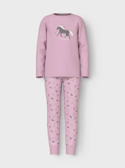 Name It lasten pyjama, NKFNIGHTSET CORSAGE HORSE Vaaleanpunainen
