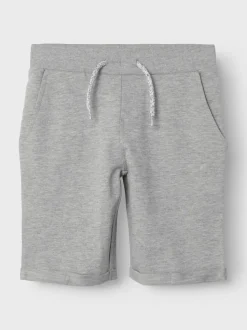 Name It Lasten Shortsit NKMVERMO LONG SWE SHORTS UNB Vaaleanharmaa