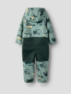 Name It lasten softshell haalari NMMALFA08 SOFTSHELL SUIT NOOS, kuosi vihreä
