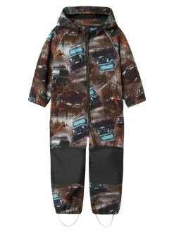 Name It Lasten Softshellhaalari, NMMALFA08 SOFTSHELL SUIT NOOS Ruskea Kuosillinen