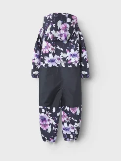 Name It lasten softshell haalari, NMFALFA08 SOFTSHELL SUIT AOP Musta Kuosi