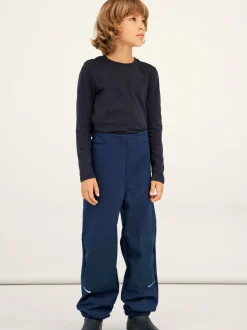 Name It Lasten Softshellhousut, Alfa Solid Tummansininen