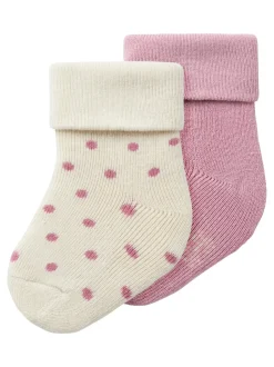 Name It lasten sukat, NBFSIFFA 2P TERRY FROTTE SOCK Vaaleanpunainen Kuosi