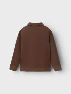 Name It lasten svetari, NKMSAVASE LS SWEAT PULLOVER Tummanruskea