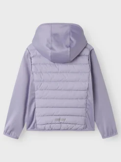 Name It lasten takki, NKNMIO HYBRID JACKET Liila