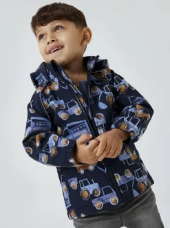 Name It Lasten Takki, NMMALFA08 SOFTSHELL JACKET TRUCK CAR Sininen Kuosi