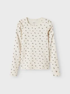 Name It Lasten Toppi, NMFOLINNE LS SLIM TOP Beige Kuosi
