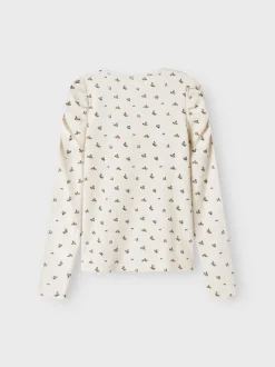Name It Lasten Toppi, NMFOLINNE LS SLIM TOP Beige Kuosi