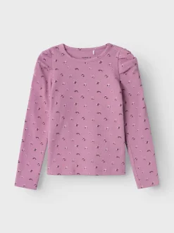 Name It Lasten Toppi, NMFOLINNE LS SLIM TOP Kuosi Lila