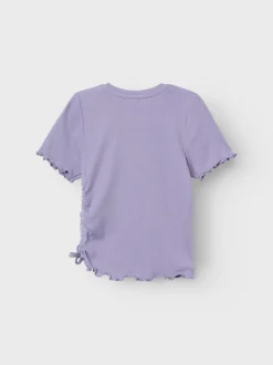 Name It lasten t-paita, NKFDALILLA SS SHORT TOP Liila