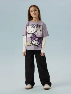 Name It lasten t-paita NKFDYDA HELLOK SS NREG TOP, violetti