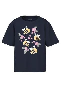 Name It lasten t-paita, NMFVEEN SS REG TOP Tummansininen