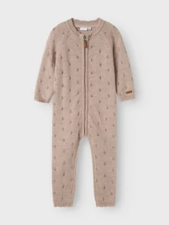 Name It Lasten villahaalari NMMWRILLA WOOL LS KNIT SUIT, Vaaleanpunainen
