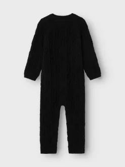 Name It lasten villahaalari, NMMWRILLA WOOL LS KNIT SUIT Musta