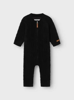 Name It lasten villahaalari, NBFWRILLA WOOL LS KNIT SUIT Musta
