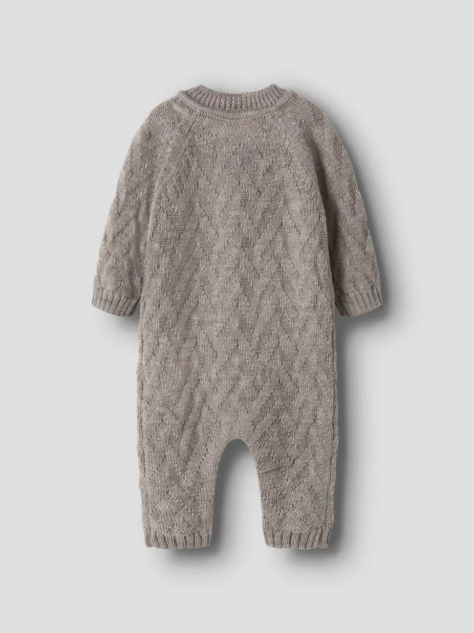 Name It lasten villahaalari, NBNWRUNI WOOL LS KNIT SUIT Beige