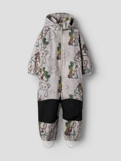 Name It lasten välikausihaalarit NMMALFASHELL08 Suit AOP FO, harmaa kuosillinen