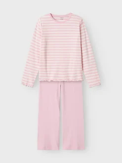 Name It Lasten Yöasu, NKFNIGHTSET STRIPE NOOS Raidallinen Pinkki