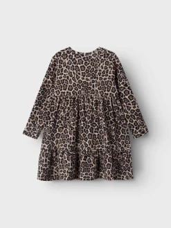 Name It Mekko, NMFSYS XSL LS DRESS Ruskea Kuosi