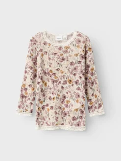 Name It paita, NMFWANG WOOL NEEDLE LS TOP Beige Kuosi
