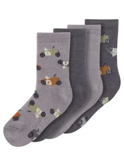 Name It sukat, NMMWAK WOOL 4PACK SOCKS Grafiitti