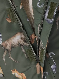 Name It talvitakki, NMMSNOW05 JACKET NORDIC FOREST Vihreä Kuosi