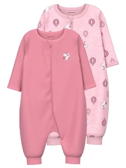 Name It yöasu, 2-pack Vaaleanpunainen Kuosi