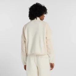 New Balance naisten fleecetakki, High Pile Fleece Jacket Luonnonvalkoinen