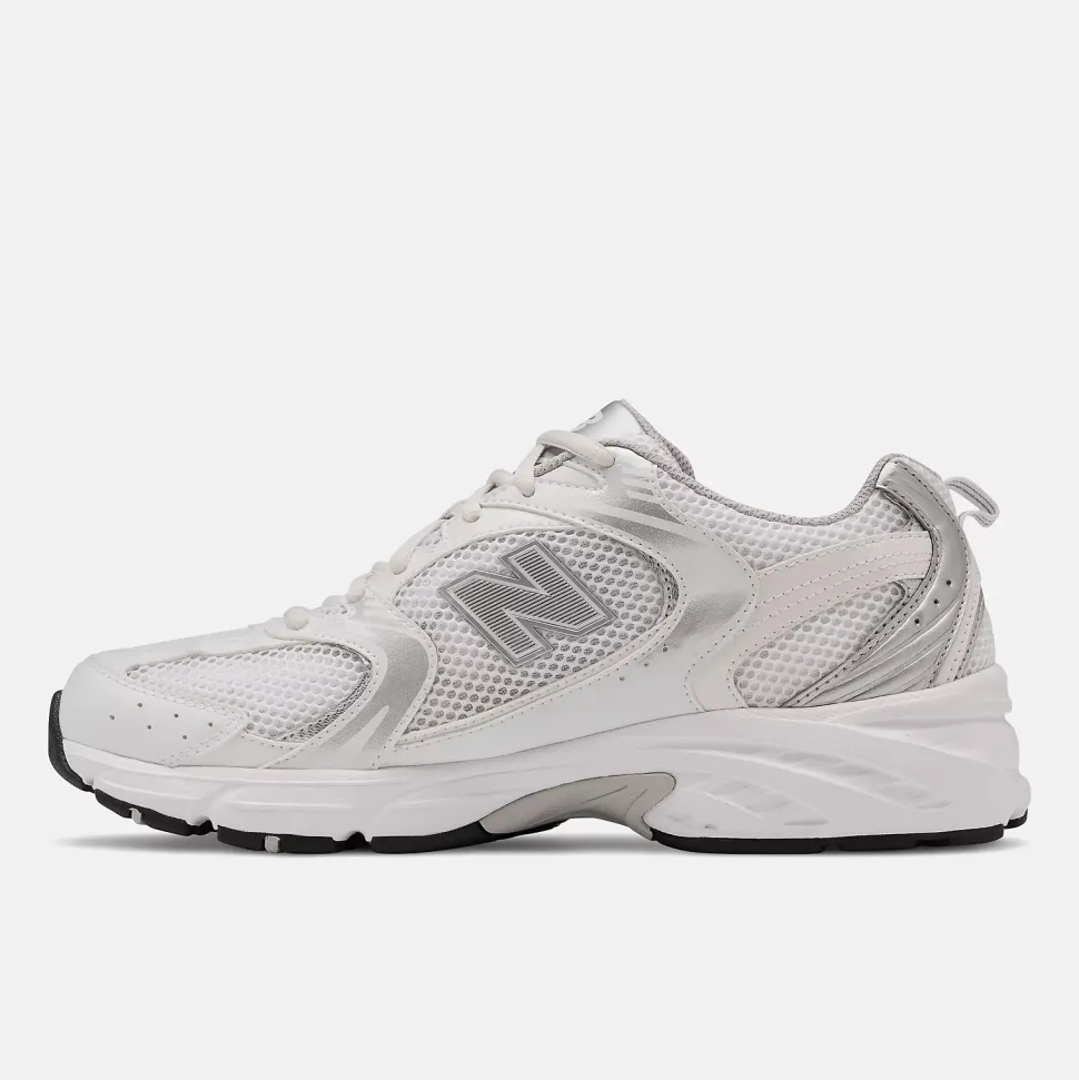 New Balance Unisex lenkkarit, NEW BALANCE 530 Hopea, Valkopohjainen Kuosi