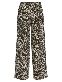 Object naisten housut, OBJALBA LISA WIDE PANT PRINT Humus