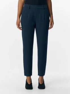 Object naisten housut OBJLISA SLIM PANT NOOS, Sky Captain