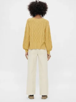 Object naisten housut, OBJMARINA MW TWILL JEANS Valkoinen