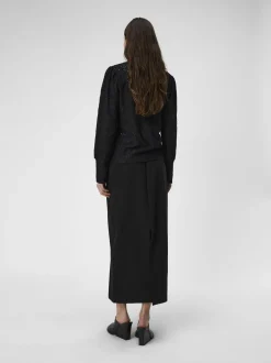 Object naisten paita, K-OBJFEODORA L/S TOP Musta