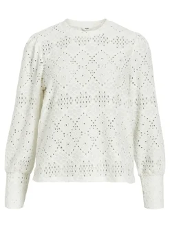 Object naisten paita, K-OBJFEODORA L/S TOP Valkoinen