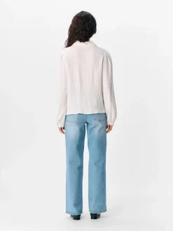 Object naisten paita, OBJGEMMA DEA L/S RE SHIRT E DIV Bright White