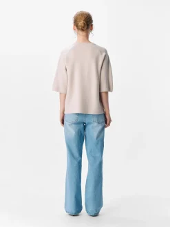 Object naisten pusero, OBJREYNARD 2/4 KNIT PULLOVER Silver Gray