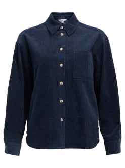 Object naisten samettipaita, OBJGALA L/S LO SHIRT Sky Captain